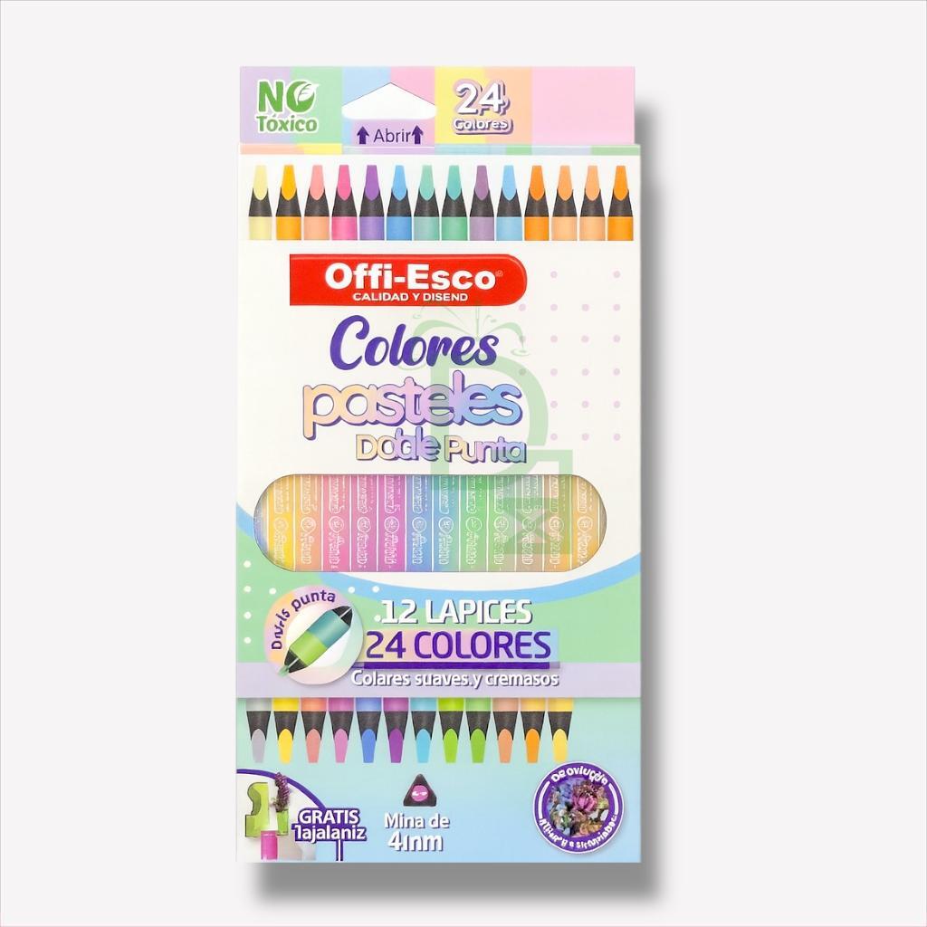 COLOR OFFIESCO DOBLE PUNTA X12 PASTEL